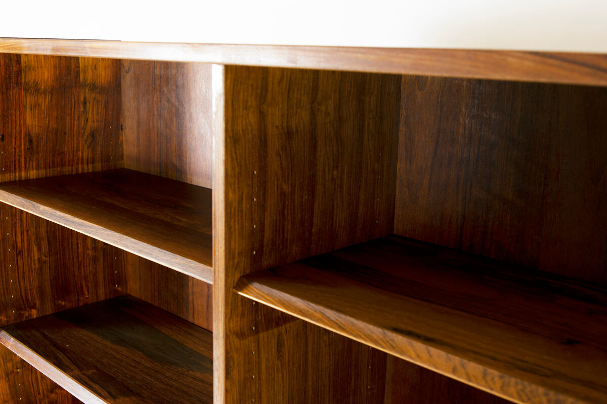 Hundevad rosewood bookcase, made in Denmark 1960s, marked