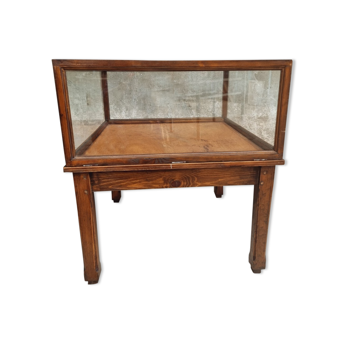 Old display cabinet shop display case or museum cabinet