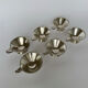 Set of 6 Mid Century Modern Silver Plated Coffee Cups