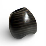 Cuba AZA Germany ceramic vase with a brown stripe.