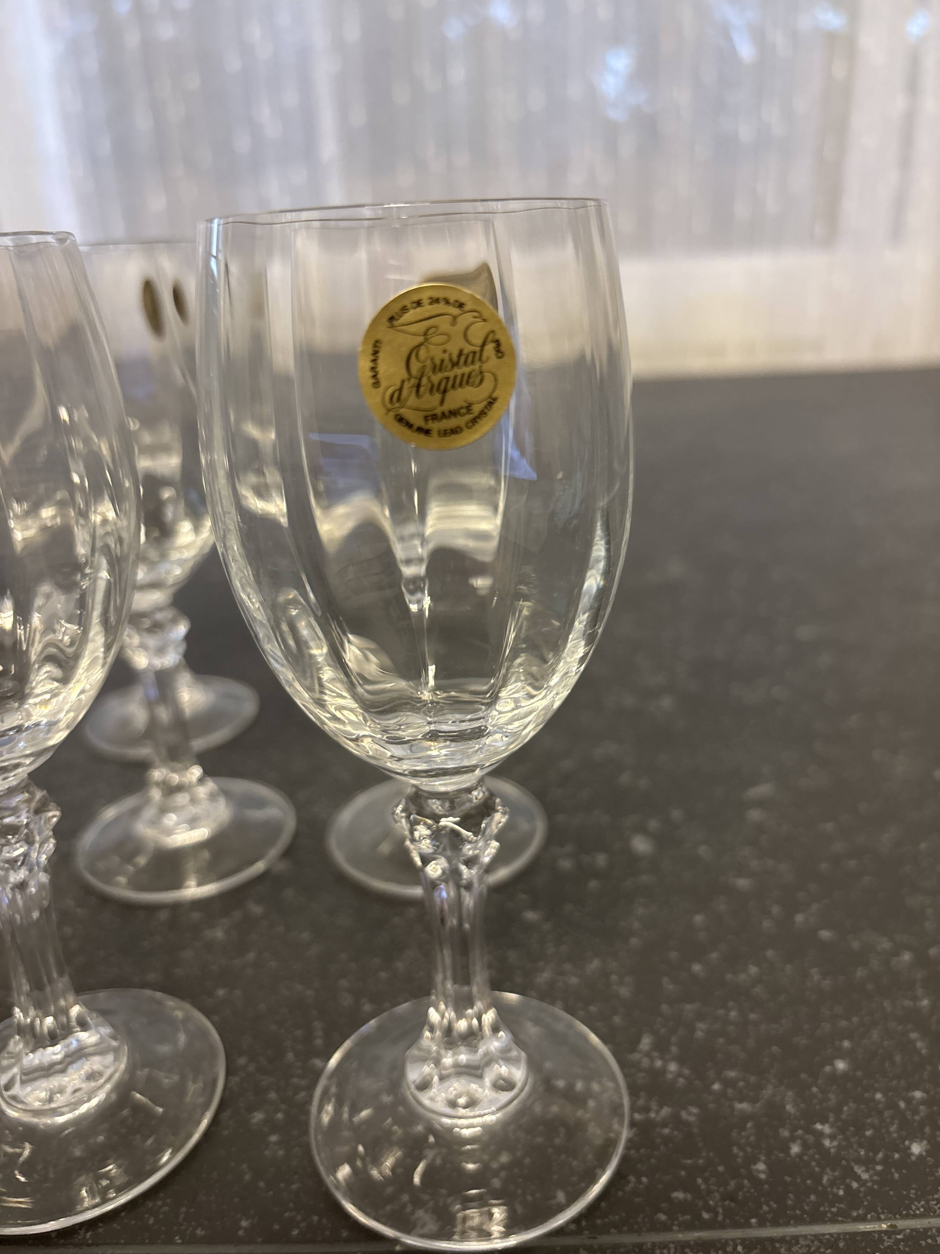 Crystal wine glass