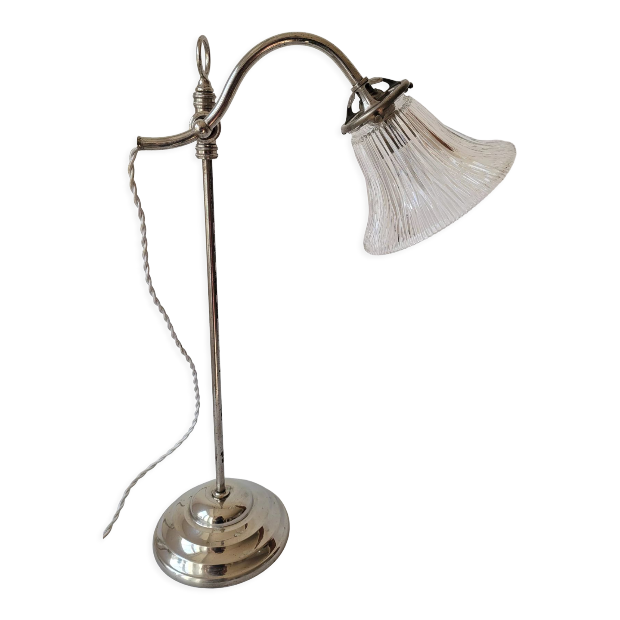 Lampe de bureau à bras orientable Holphane