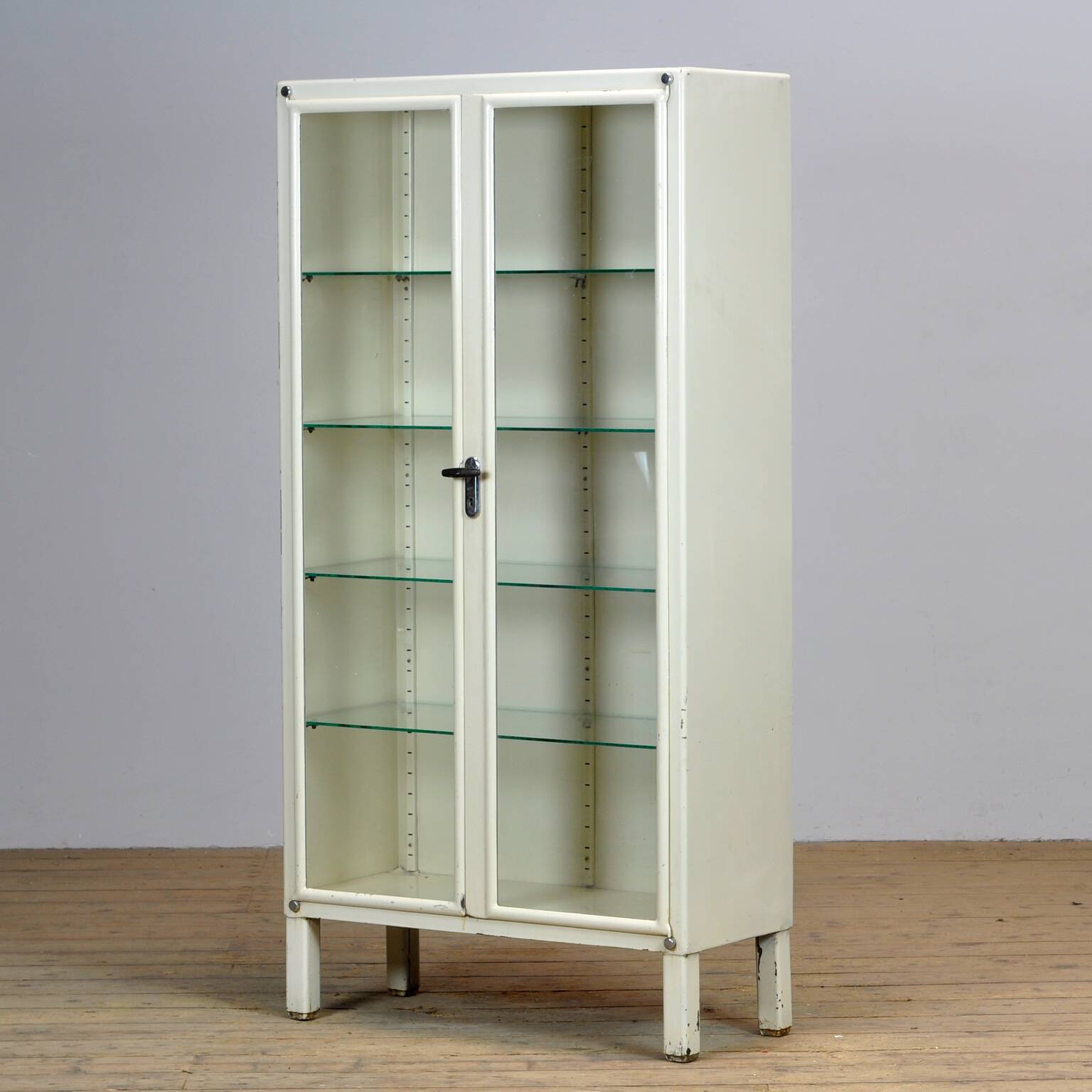 Iron medical showcase of kovona, 1950's