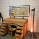 Bureau américain à rideau en chêne 1920