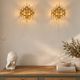 Pair of Venini wall sconces in cut Murano glass, circa 1970.