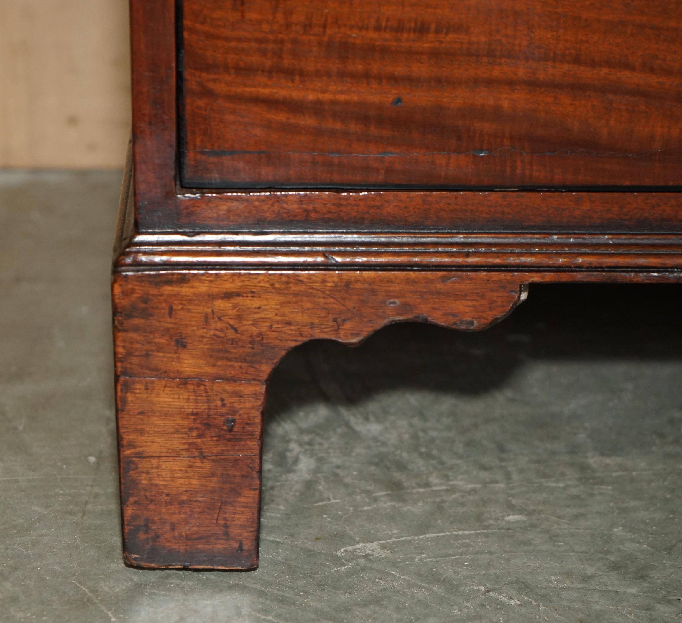 Pair of antique high chests of drawers from Castle Howard 1840 in hardwood.