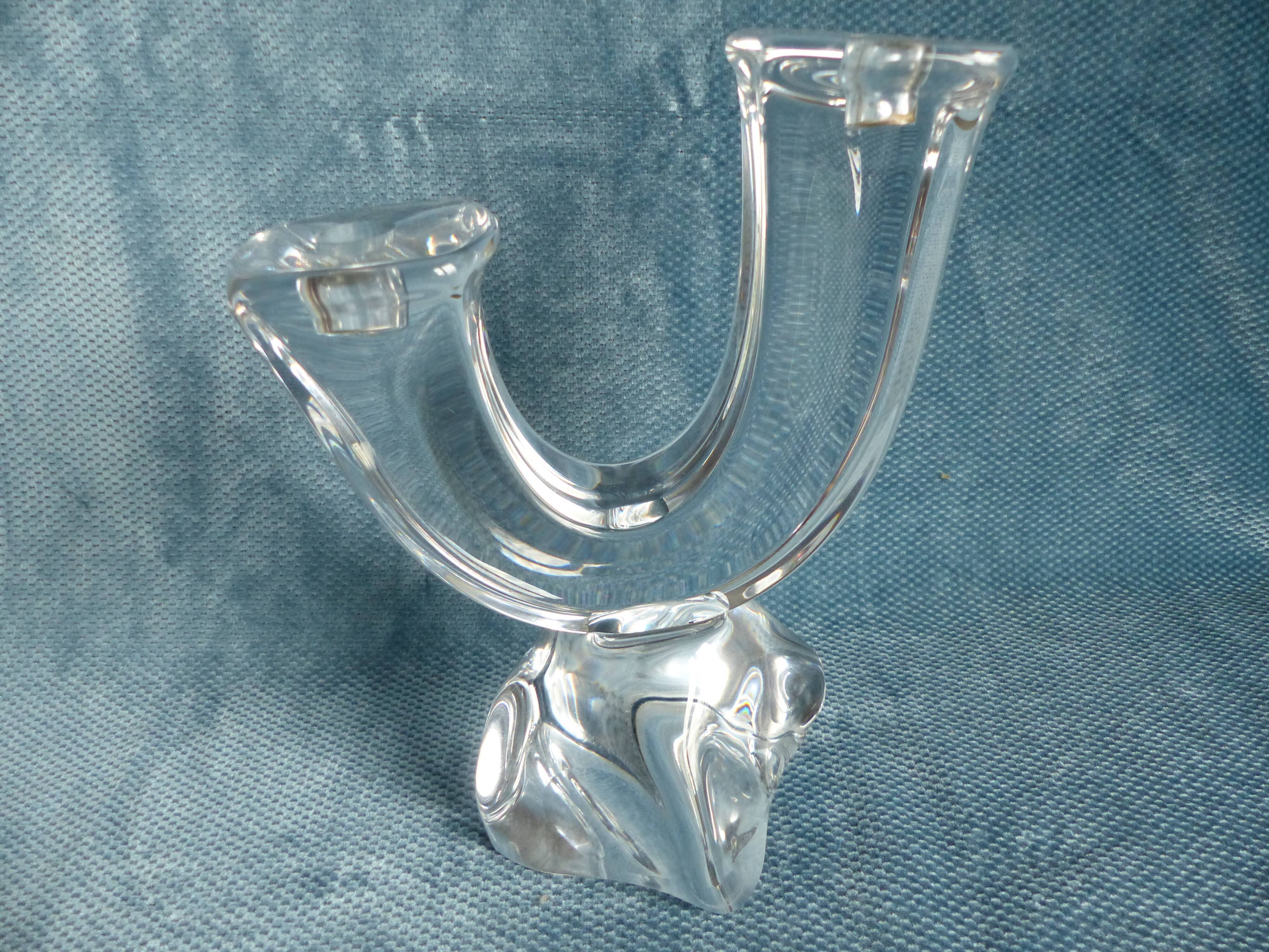 Two Daum France crystal chandeliers