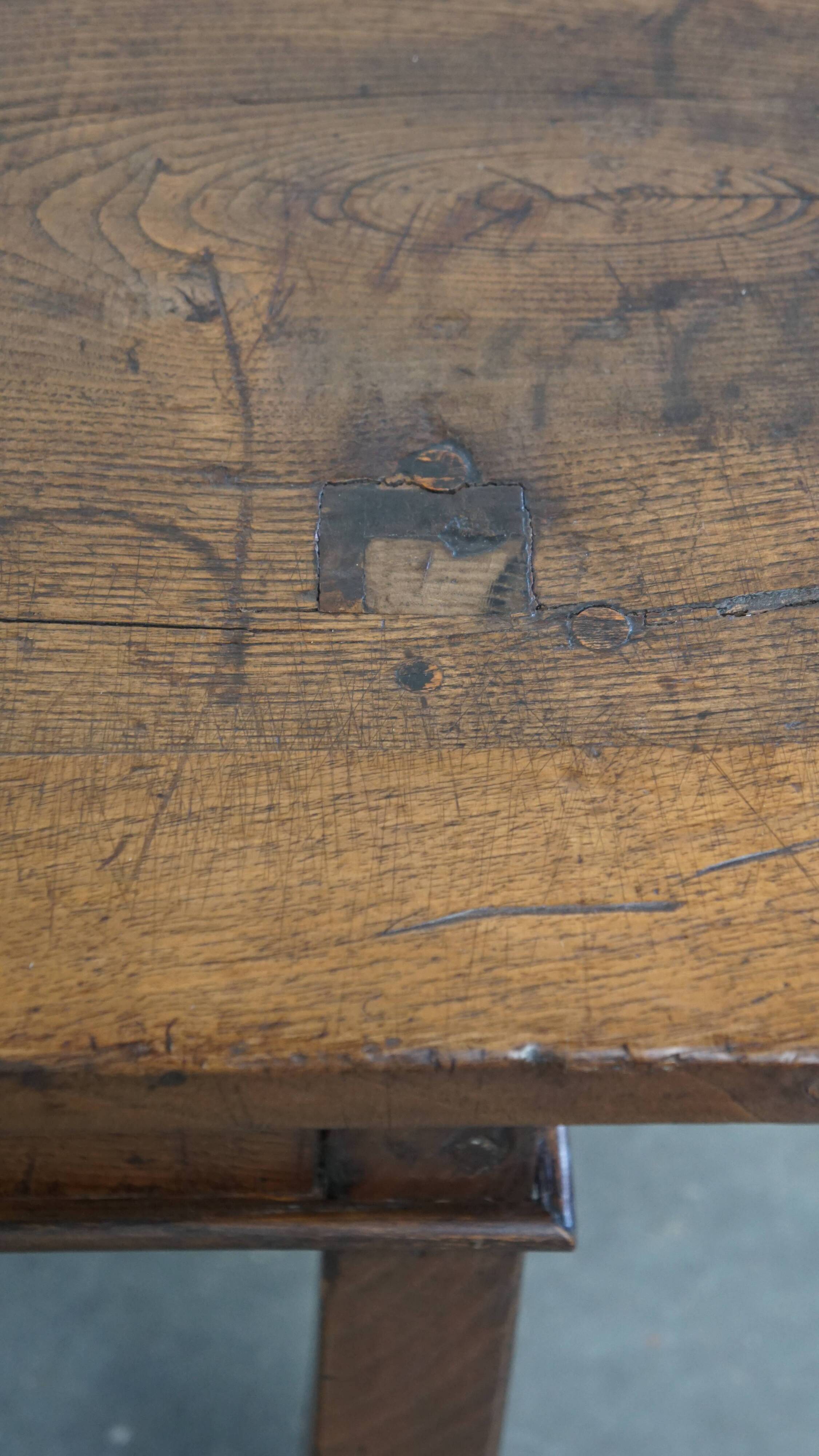 Antique Southern European Chestnut Coffee Table from the 18th Century