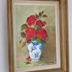 Flower bouquet painting Signed J Grundler