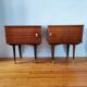 Pair of vintage Scandinavian design bedside tables from the 50s-60s.
