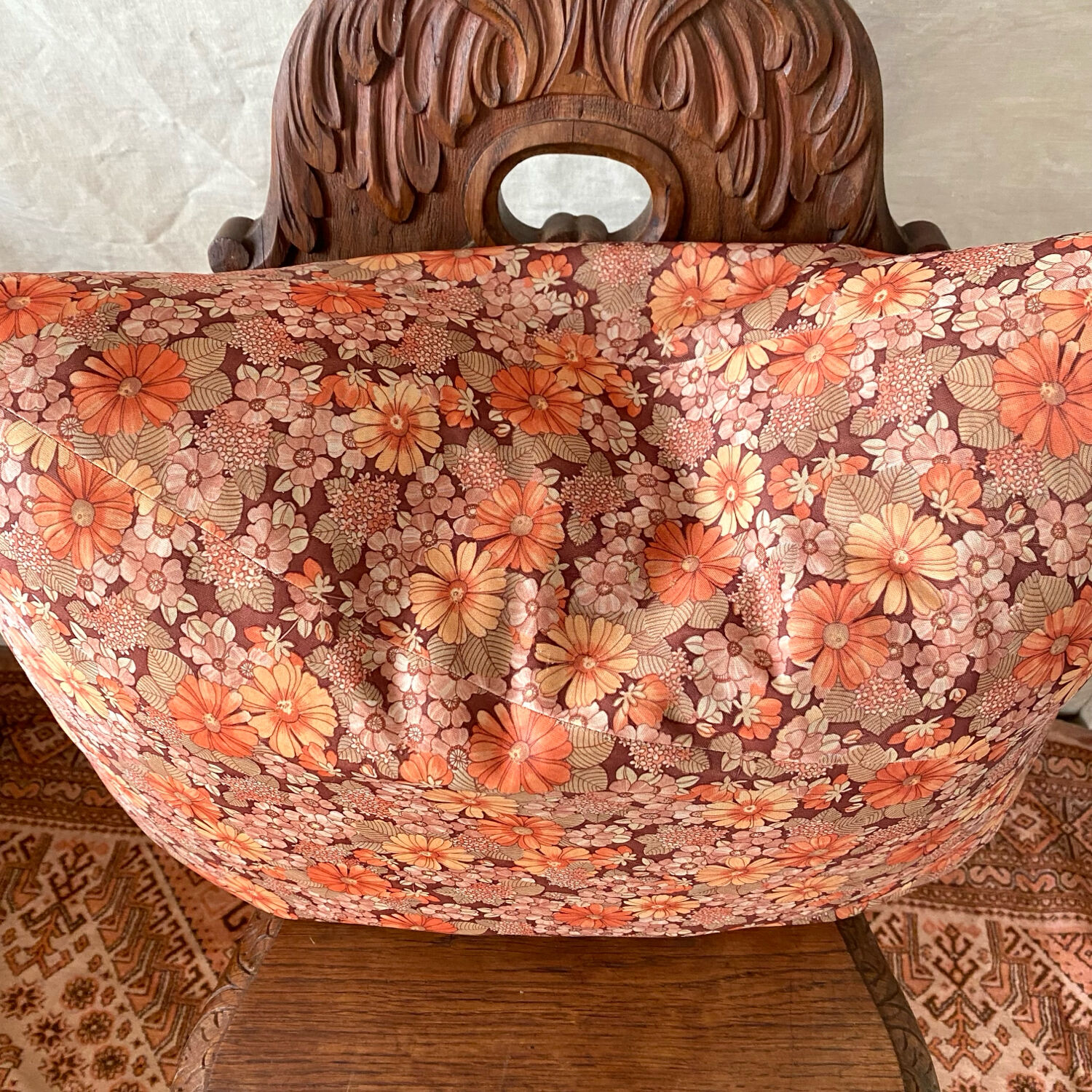 Vintage floral cushion