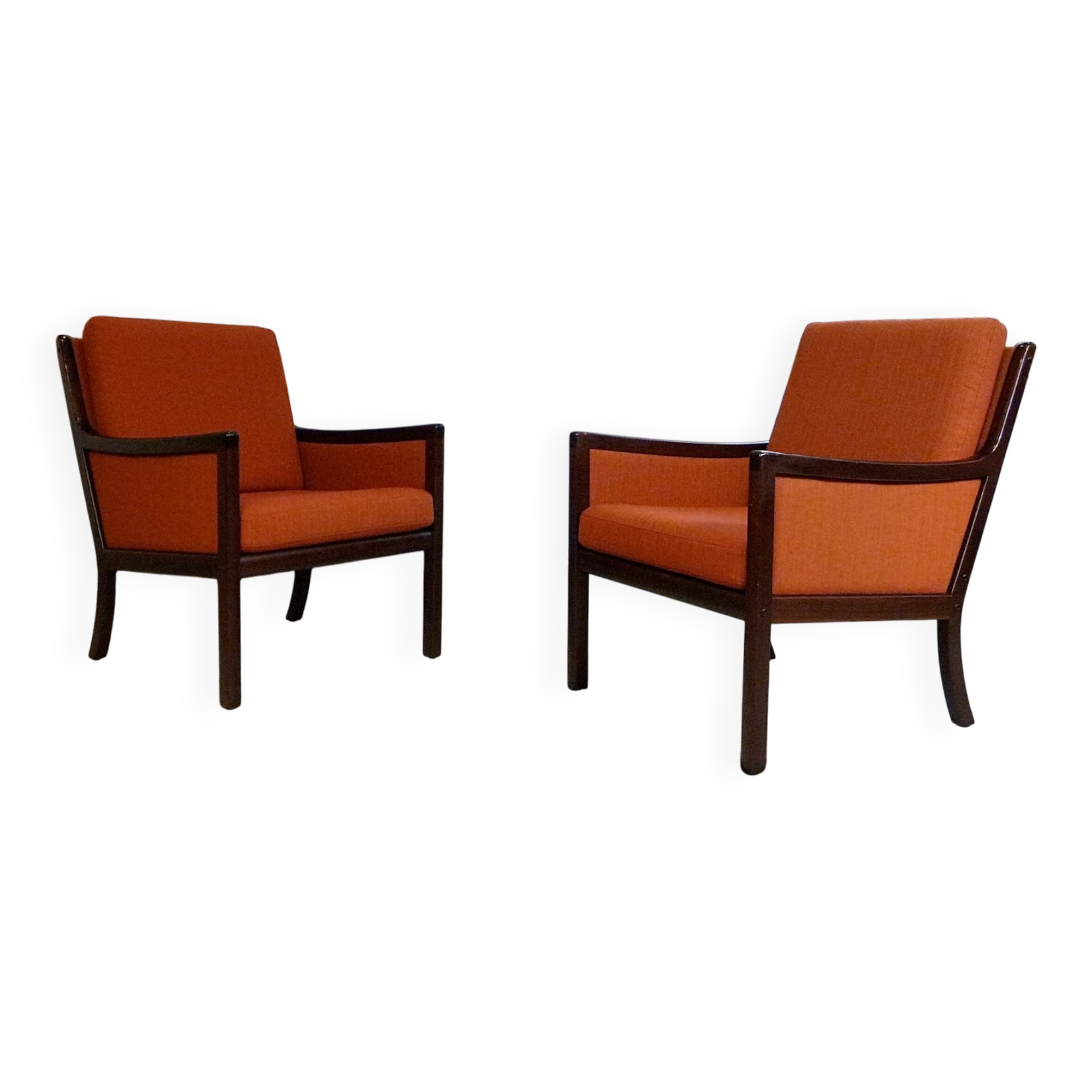 Fauteuils par Ole Wanscher pour Jeppsen, Danemark, années 1960.