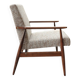 Scandinavian coffee brown armchair by H.Lis