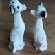 Paire de chiens dalmatiens vintage