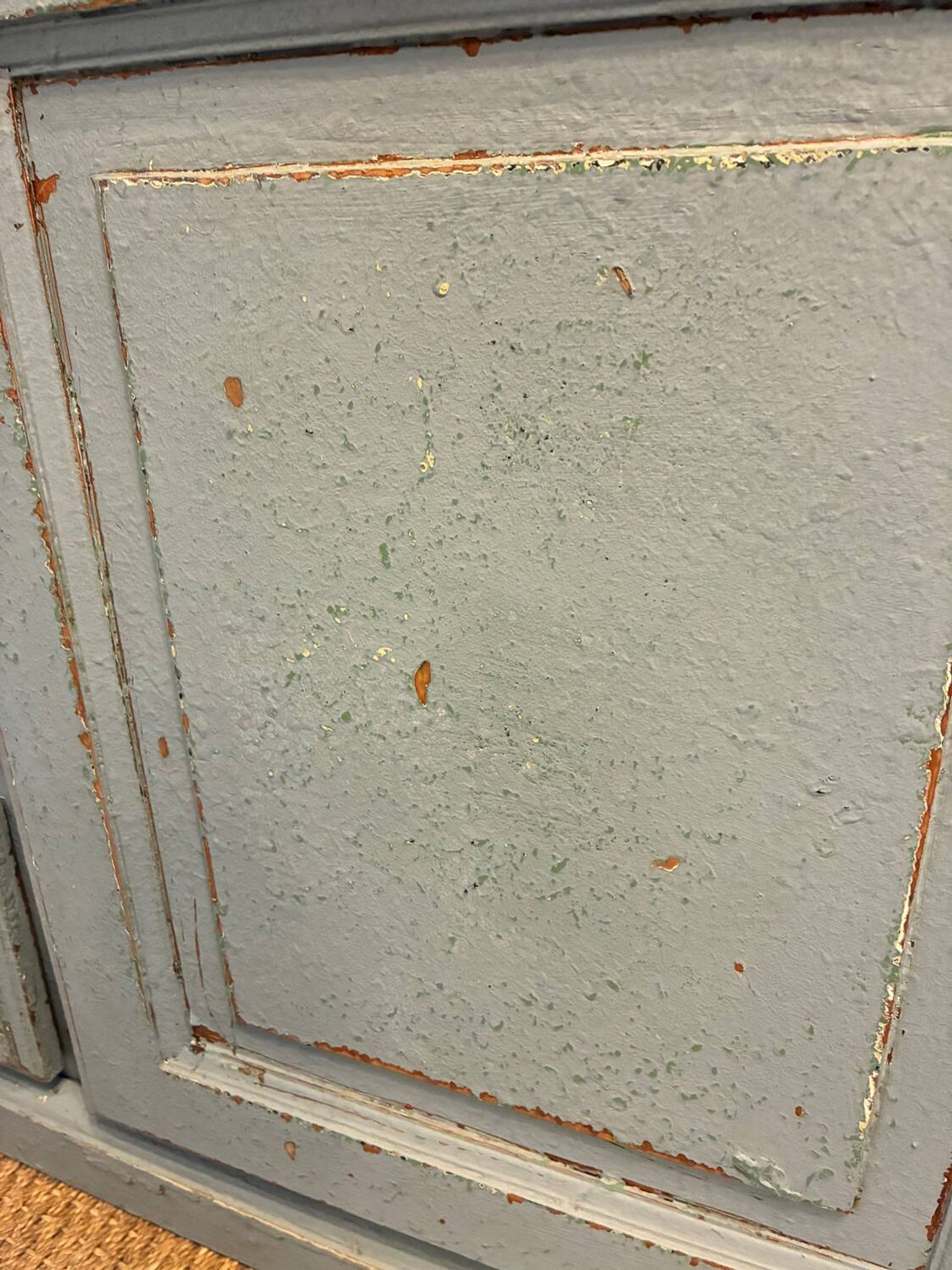 Old piece of furniture with six drawers and two doors