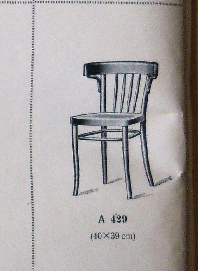 Bistro chair thonet n°a429 version 1930 seat plain wood