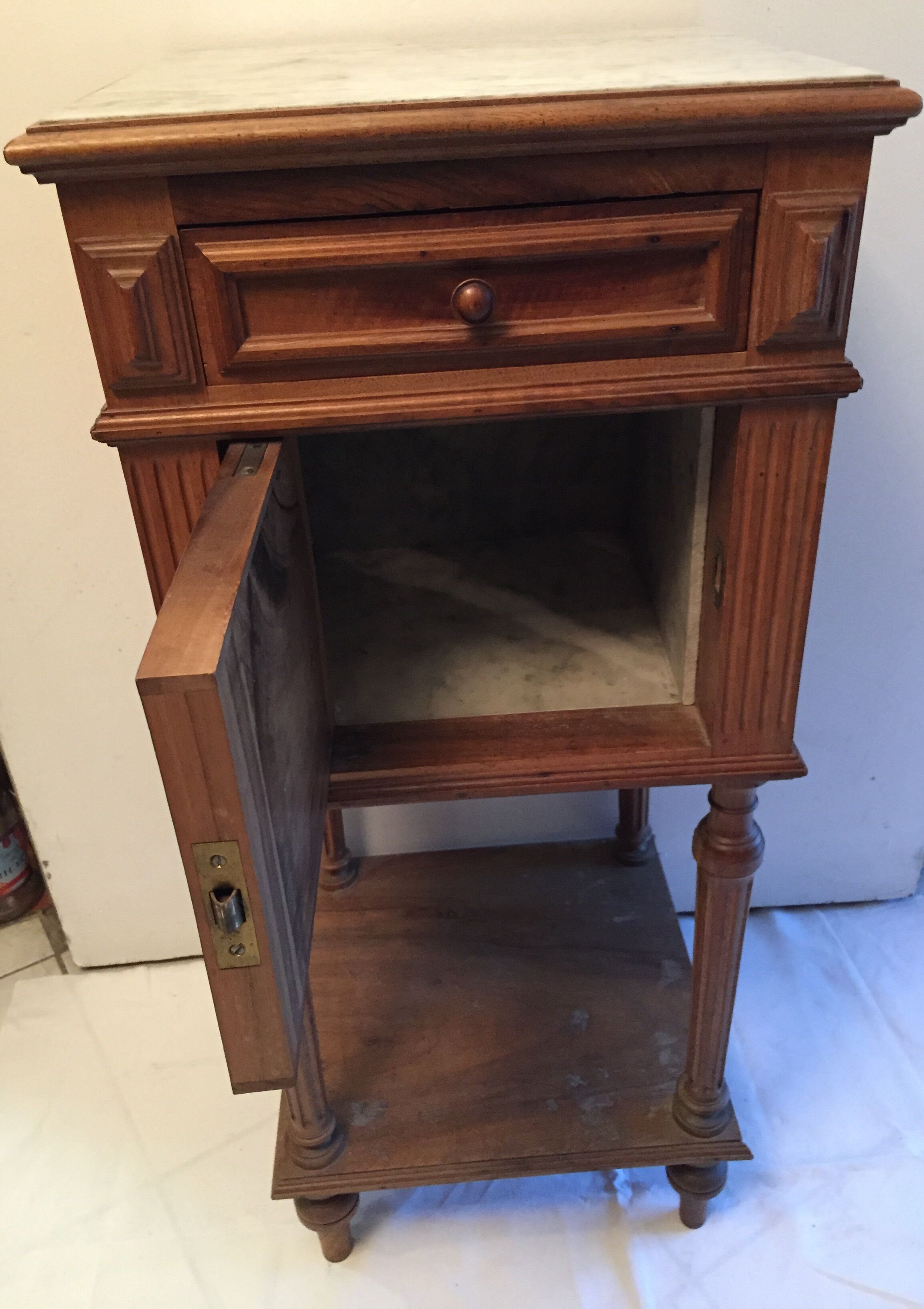 Bedside console tinted cherry