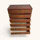 Chiffonnier danois vintage « tallboy » en placage teck