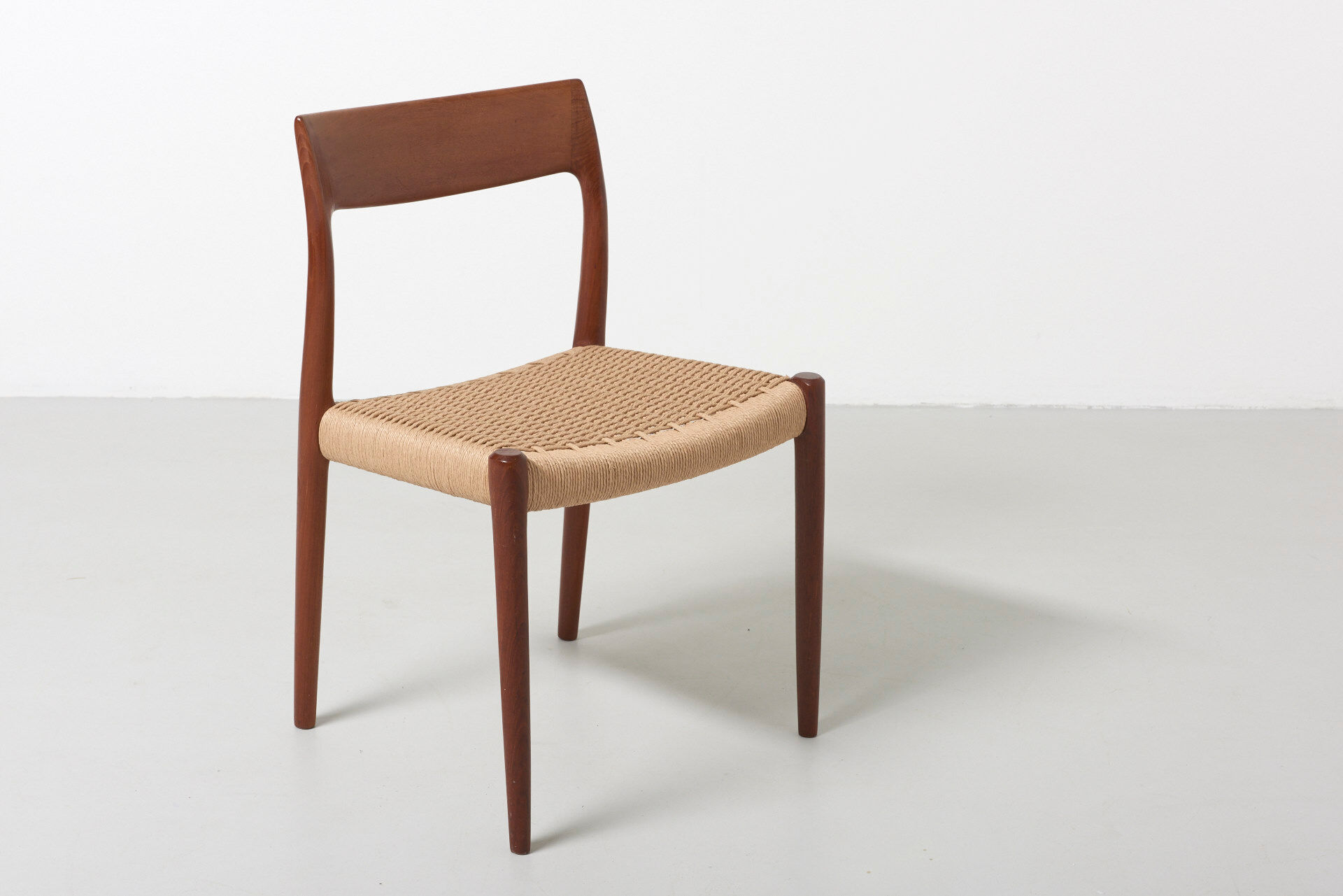 6 seagrass dining chairs by Niels Otto Møller