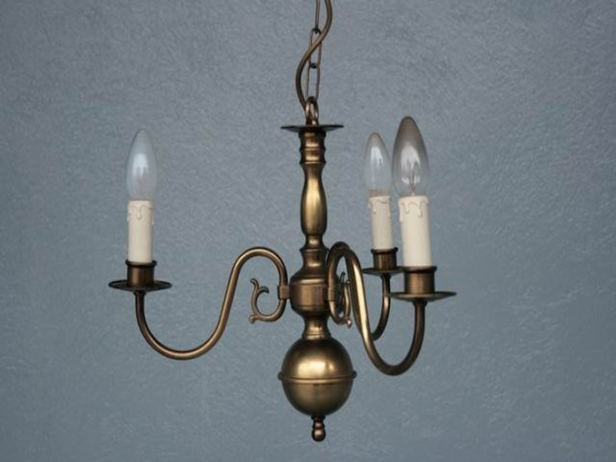 Lustre hollandais en bronze 3 branches