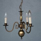 Lustre hollandais en bronze 3 branches