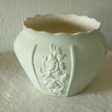 Glazed biscuit earthenware planter