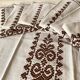 8 serviettes de table vintage en coton