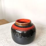 Vase vintage à glaçure lave : KIL Yougoslavie, décoration style milieu du siècle des années 1970