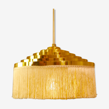 Silk fringe brass lamp by Hans-Agne Jakobsson