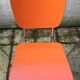 Ensemble de 6 chaises formica orange