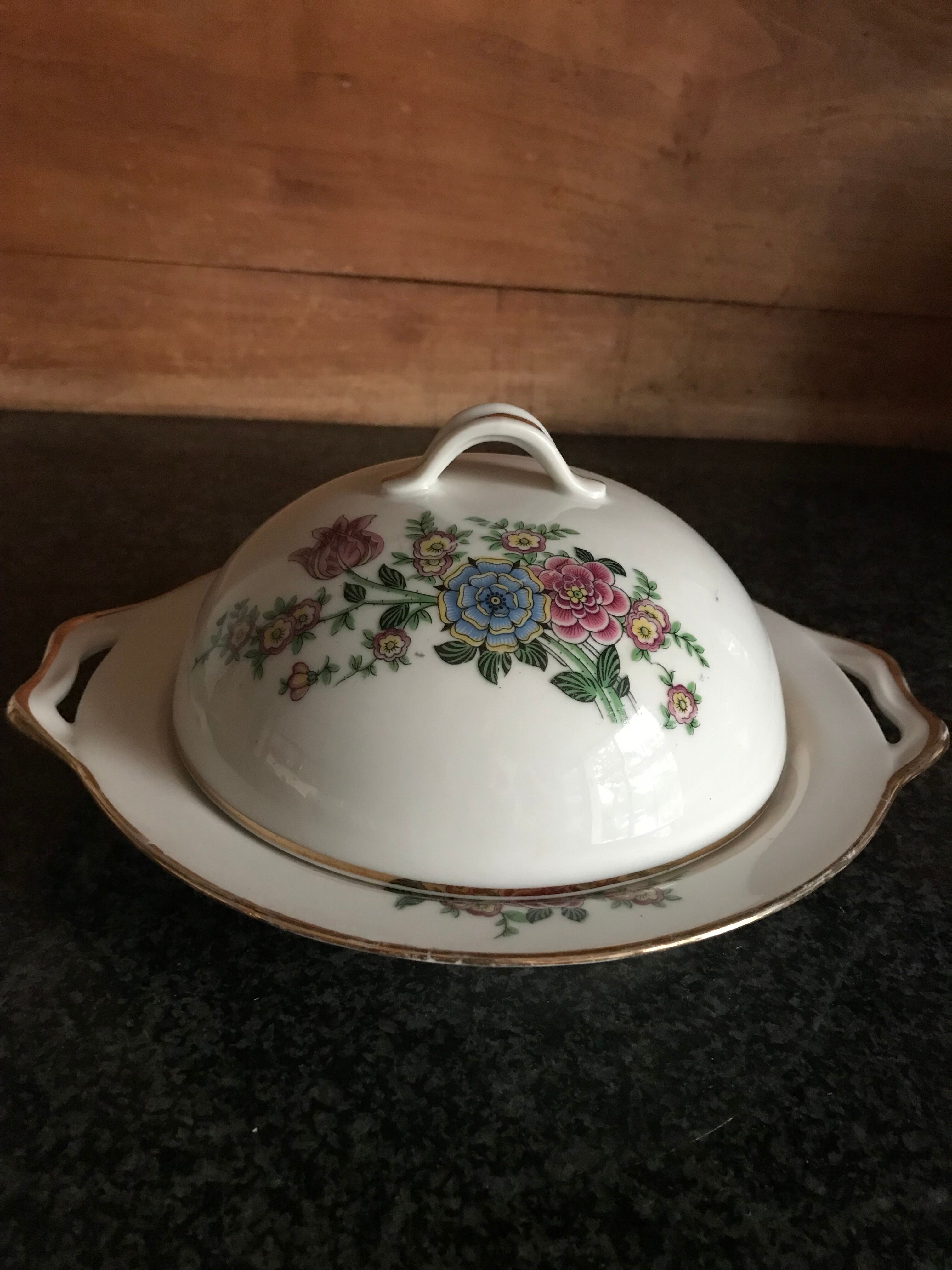 Butter maker in Porcelain of Limoge