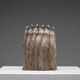 Groupe sculptural abstrait de six figures féminines