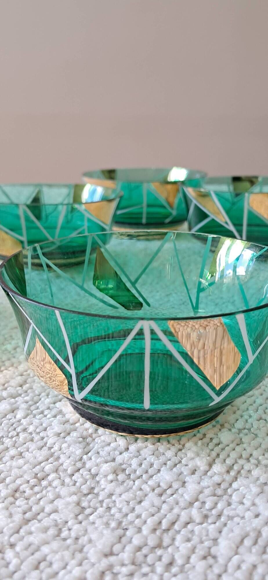 Set of sorbet bowls from the 1950s.