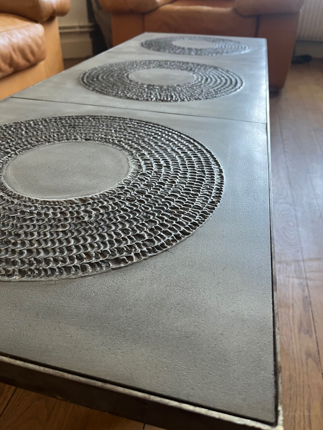 Brutalist coffee table by Marc D'Haenens