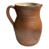large brown stoneware pitcher Digoin Sarreguemines vintage