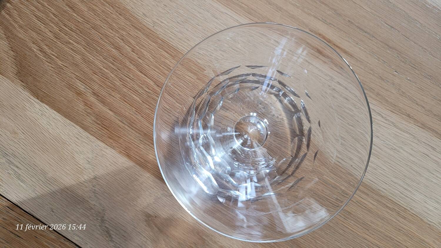 6 vintage cut glass glasses VD made in Belgium