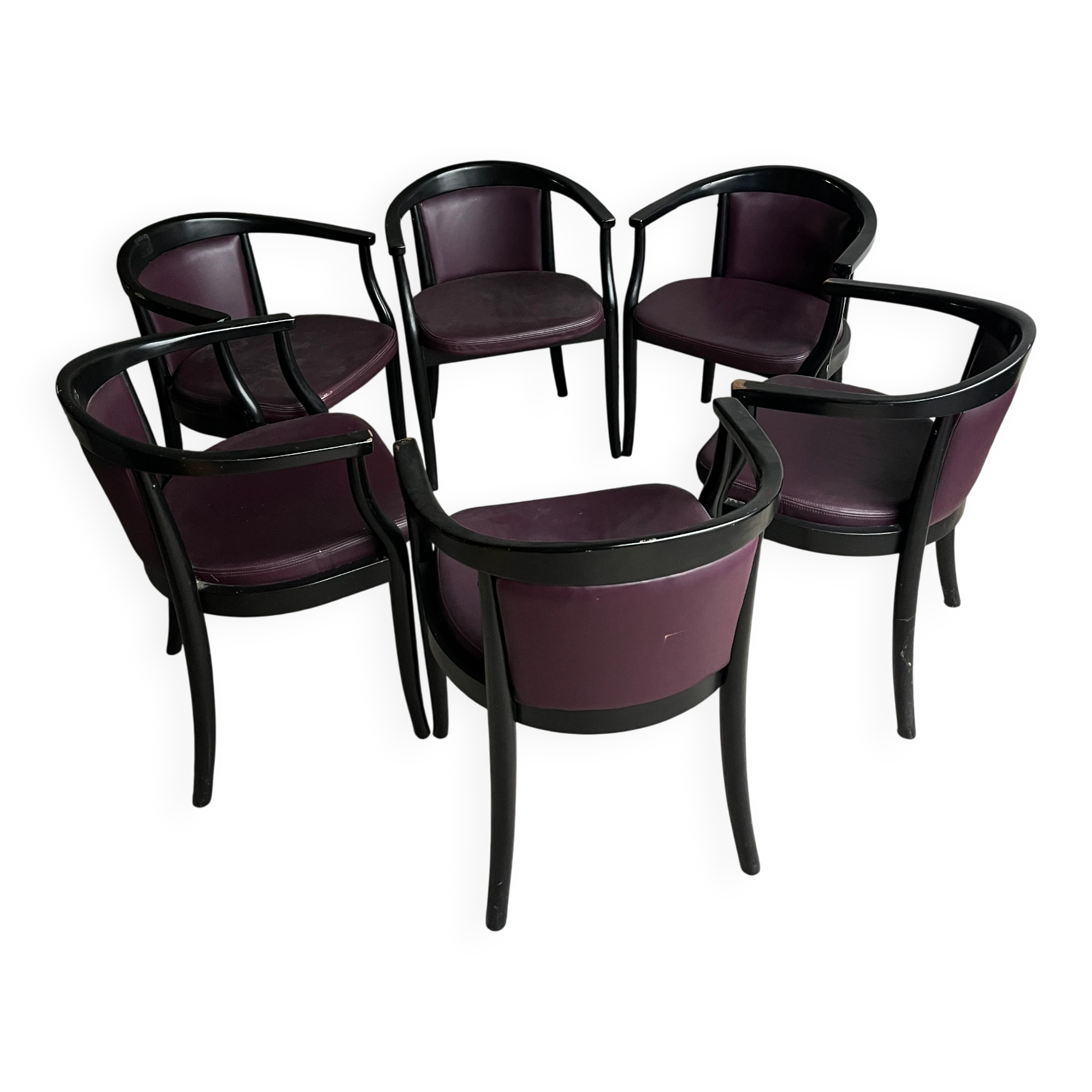 Lot de 6 fauteuils Gemla Sweden – Sabena Aviation