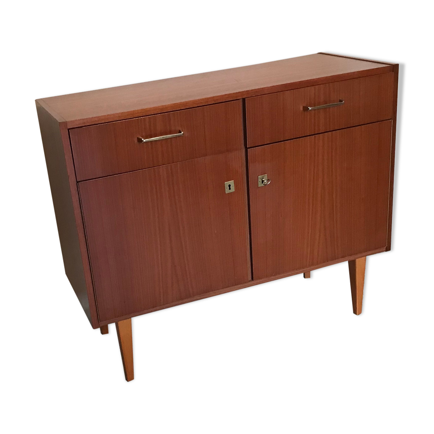 Sideboard vintage storage cabinet walnut veneer bond