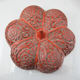 Old Chinese box in red lacquer Beijing China Asia