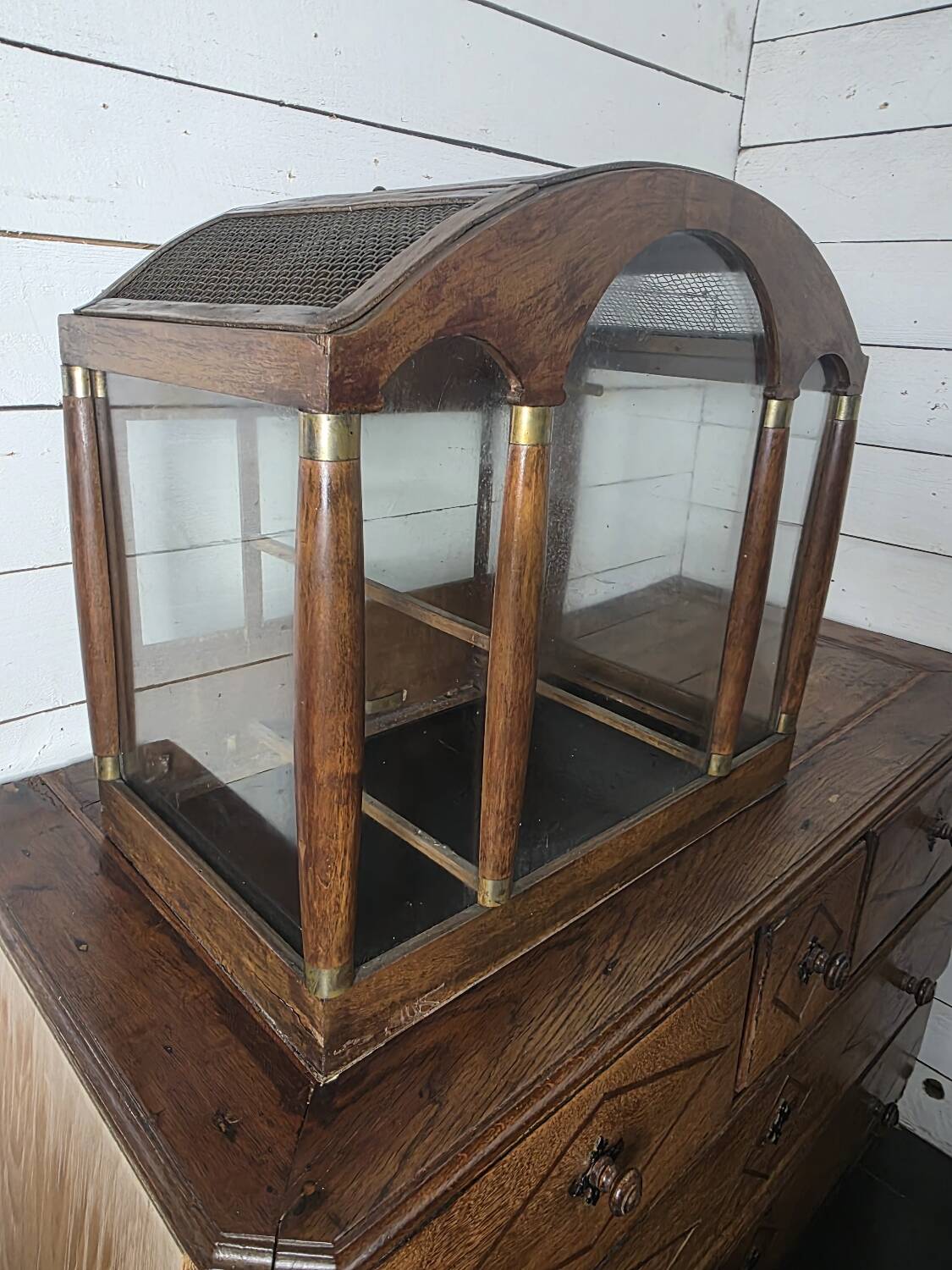 Empire style mahogany birdcage