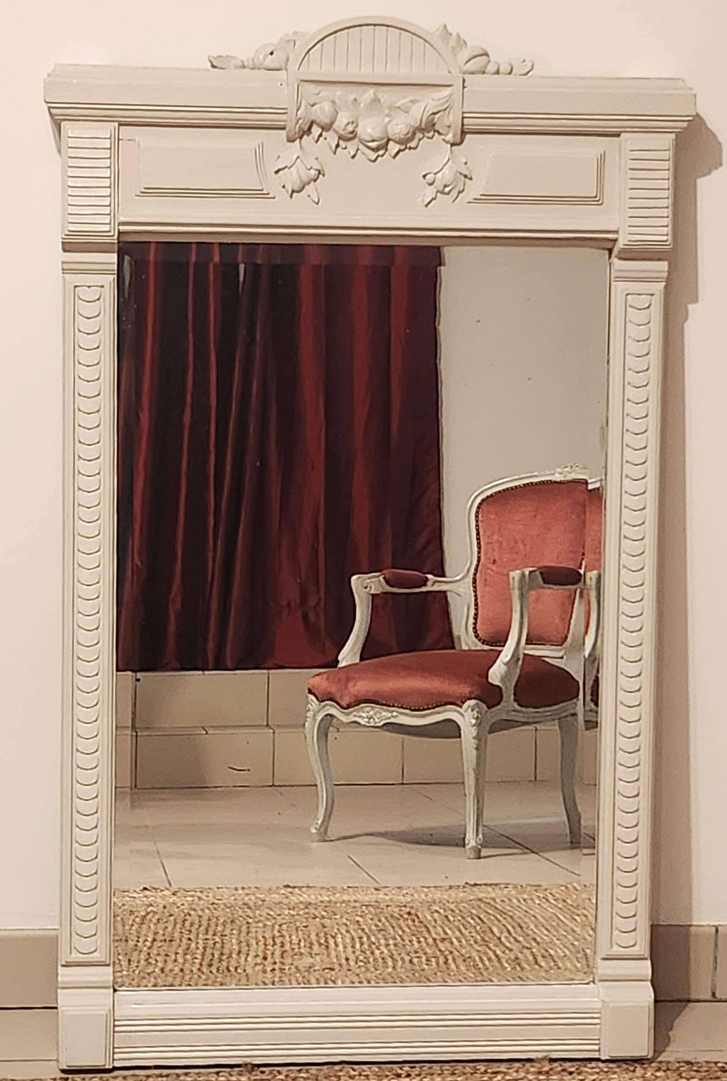 Antique trumeau mirror