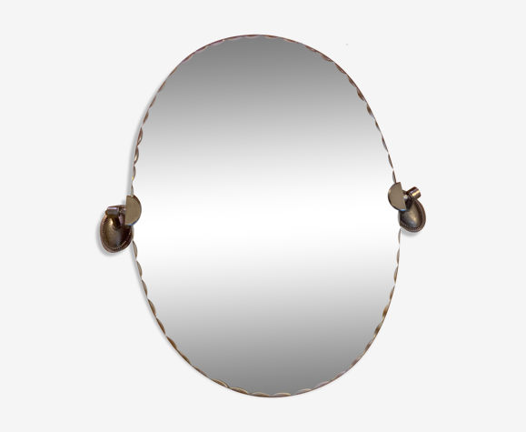 Miroir biseauté oval orientable