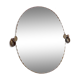Adjustable oval beveled mirror