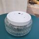 Round cast glass ceiling lamp