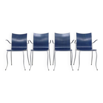 4x Postmodern Dining Chair by KFF, 1990s