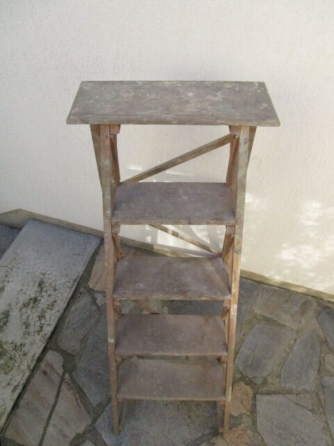 Old painter's stepladder in wood