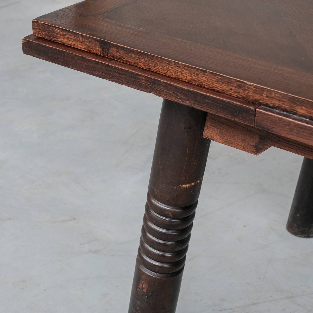 French Art Deco Oak Dining Table