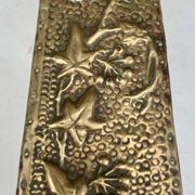 Embossed metal vase by alfred daguet, 1900 art nouveau period