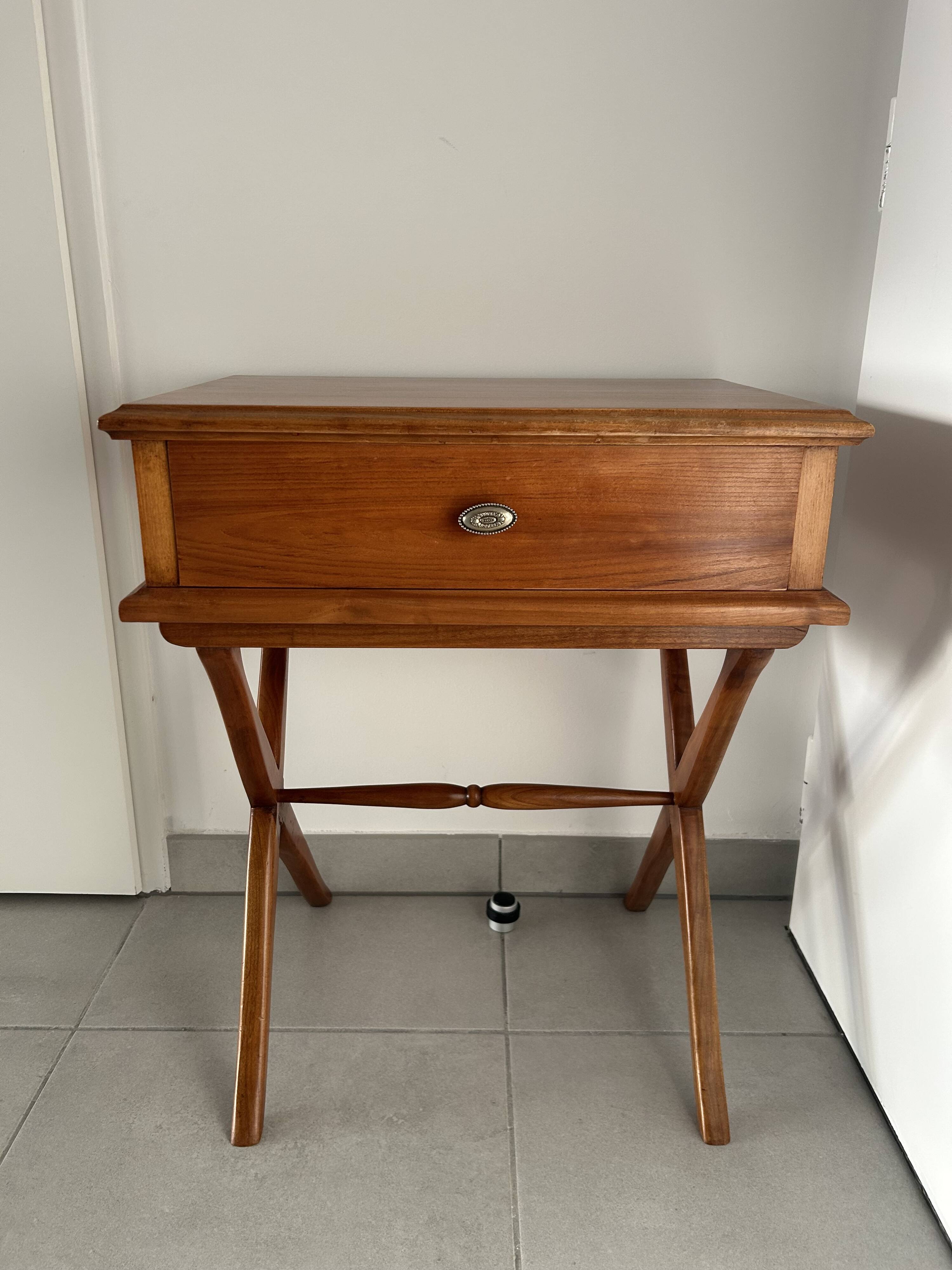 Vintage Scandinavian style bedside table – wood – 1950s/60s