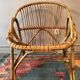 Rattan basket armchair 60s